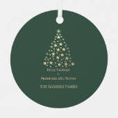 kerstboom Feliz Navidad y Prospero Año Nuevo Metalen Ornament (Voorkant)