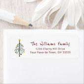 Kerstboom Festive Return Address Label (Insitu)