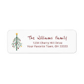 Kerstboom Festive Return Address Label (Voorkant)
