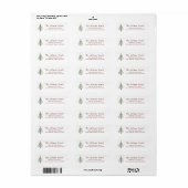 Kerstboom Festive Return Address Label (Full Sheet)
