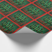 kerstboom Fiesta Feliz Navidad Cactus Cadeaupapier (Hoek)