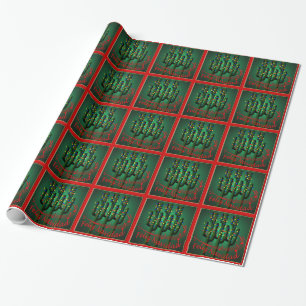 kerstboom Fiesta Feliz Navidad Cactus Cadeaupapier