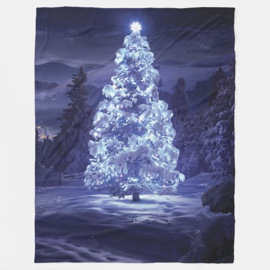 kerstboom fleece deken (Voorkant)