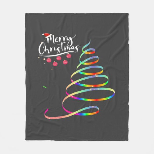 Kerstboom Fleece Deken (Voorkant)