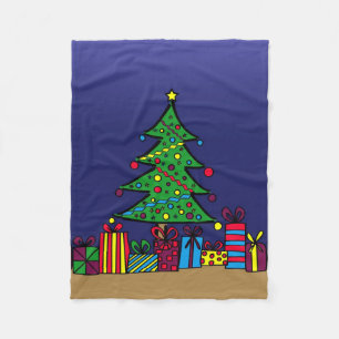 Kerstboom Fleece Deken