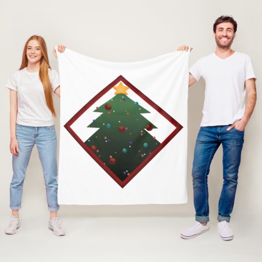 kerstboom fleece deken (In situ)