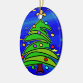 kerstboom Fleur De Lis Keramisch Ornament (Links)