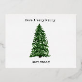 Kerstboom Folie Feestdagen Briefkaart (Voorkant)