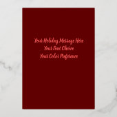 kerstboom folie feestdagenkaart (Achterkant)