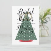 Kerstboom Folie Ringen Bruidsfeest Kaart (Staand voorkant)