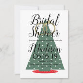 Kerstboom Folie Ringen Bruidsmeisje Feest Kaart (Voorkant)