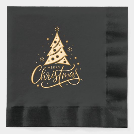 Kerstboom Folie Servetten (Voorkant)