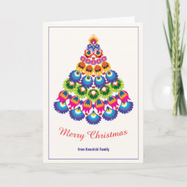 🎄 kerstboom - folklore stijl kaart