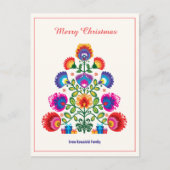 🎄 kerstboom - folklore style Holiday Briefkaart (Voorkant)