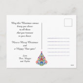 🎄 kerstboom - folklore [white] Holiday Feestdagenkaart (Achterkant)