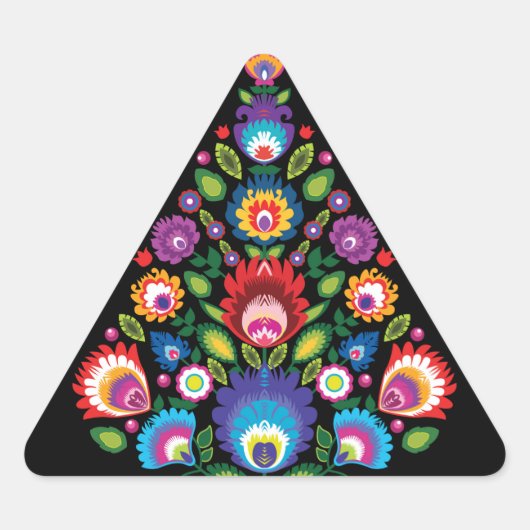🎄 kerstboom - folklore [zwart] sticker (Voorkant)