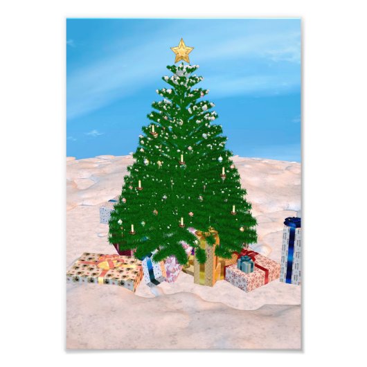 Kerstboom Foto Afdruk (Voorkant)
