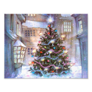 kerstboom foto afdruk