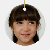 Kerstboom Foto Blauw Kleurrijk Modern Keramisch Ornament (Achterkant)