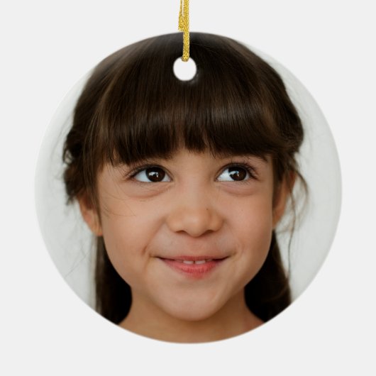 Kerstboom Foto Blauw Kleurrijk Modern Keramisch Ornament (Achterkant)