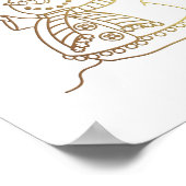 Kerstboom foto collage Faux Gold Foil Stijl Poster (Hoek)