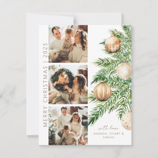 Kerstboom foto Collage Kerstmis Feestdagenkaart (Voorkant)