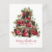 Kerstboom Foto Collage Vakantie Briefkaart (Voorkant)