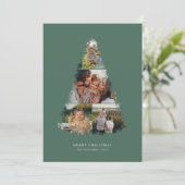 Kerstboom foto Collage vakantie Kaart (Staand voorkant)