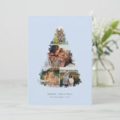 Kerstboom foto Collage vakantie Kaart (Staand voorkant)