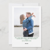 Kerstboom Foto Cutout Modern Green Red Feestdagenkaart (Achterkant)