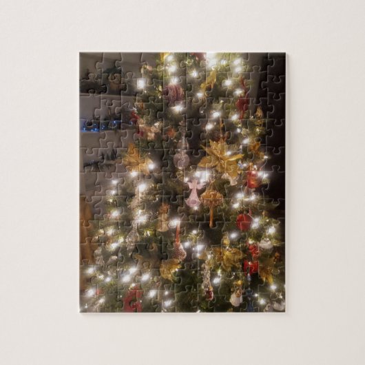 Kerstboom Foto Legpuzzel (Verticaal)