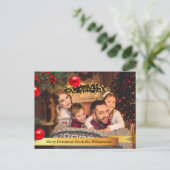 Kerstboom Foto Lijst Kerst Feestdagenkaart (Staand voorkant)