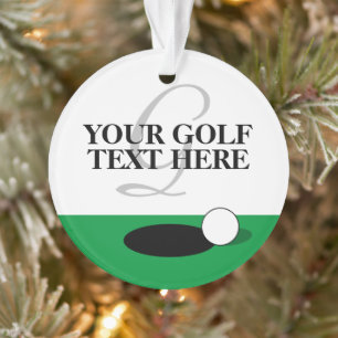 Kerstboom foto ornament cadeau voor golfspeler