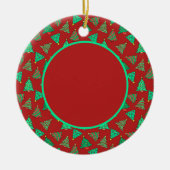 Kerstboom | Foto rood en groen Kind Keramisch Ornament (Voorkant)