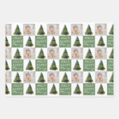 Kerstboom foto vakantie patroon inpakpapier vel (Voorkant)
