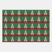 Kerstboom Foto van Cutout Modern Green Red Cute Inpakpapier Vel (Voorkant 3)