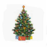 kerstboom fotobeeldje ornament<br><div class="desc">Deze 3D acrylkerstversiering van een versierde kerstboom is voorzien van een rood lintje om te hangen. De definitieve grootte is benaderend en hangt van besnoeiingsgrootte van afbeelding af.</div>