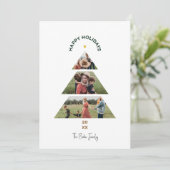 Kerstboom Fotocollage Kerstkaart (Staand voorkant)