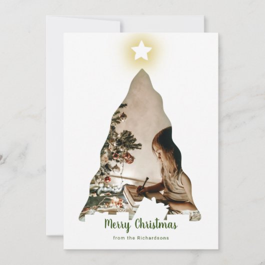 Kerstboom Fotokaart Kaart (Voorkant)