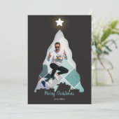 Kerstboom Fotokaart Kaart (Staand voorkant)