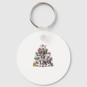 Kerstboom Franse Bulldogs Franse Bul Sleutelhanger