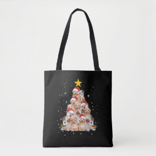kerstboom Funny Dog Tote Bag
