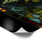 Kerstboom Gebrandschilderd Glas Perfect Poster (Hoek)