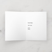 Kerstboom geel & groen folie feestdagenkaart (Binnenlaag)