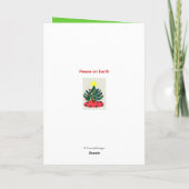 Kerstboom Gele ster Gingerbread Man Feestdagen Kaart (Achterkant)