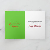 Kerstboom Gele ster Gingerbread Man Feestdagen Kaart (Binnen)