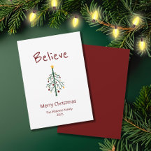 Kerstboom geloof kerstfeestdag Kaart