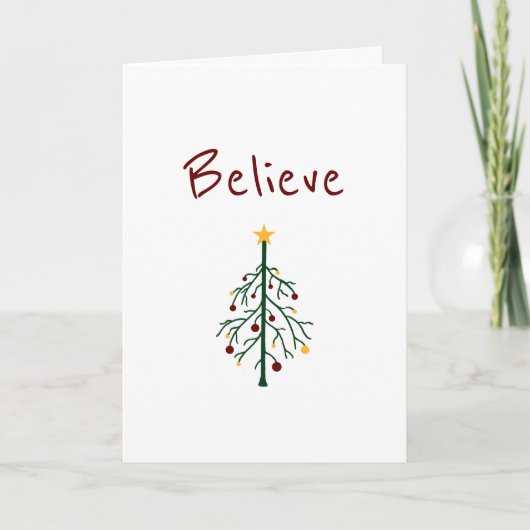 Kerstboom geloof kerstfeestdag Kaart (Voorkant)