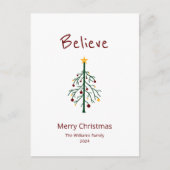 Kerstboom geloof kerstman feestdagenkaart (Voorkant)