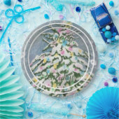 Kerstboom Gelukkig feestje Papieren Bordje (Feest)